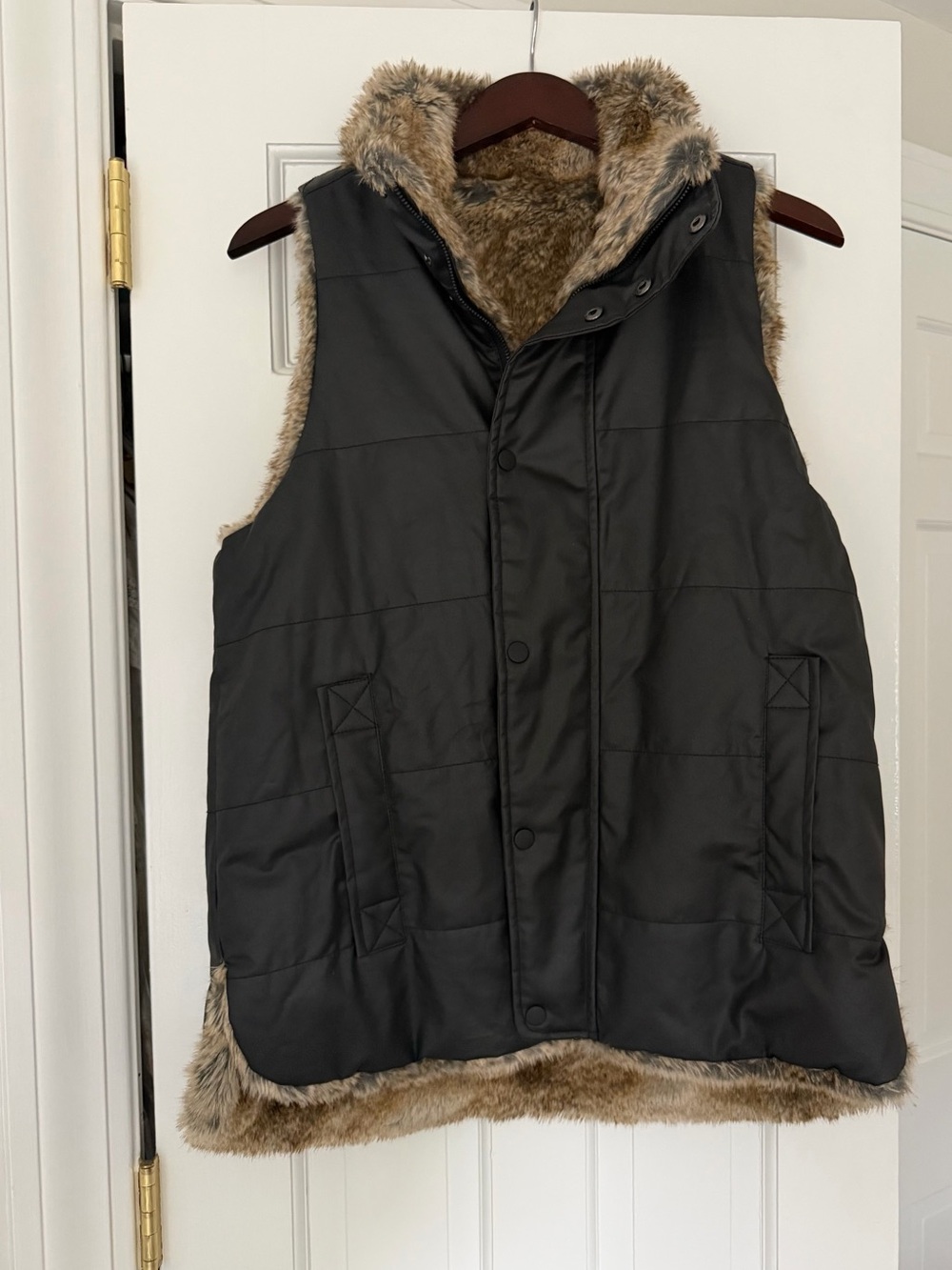 Tuckernuck Faux Fur waxed reversible vest